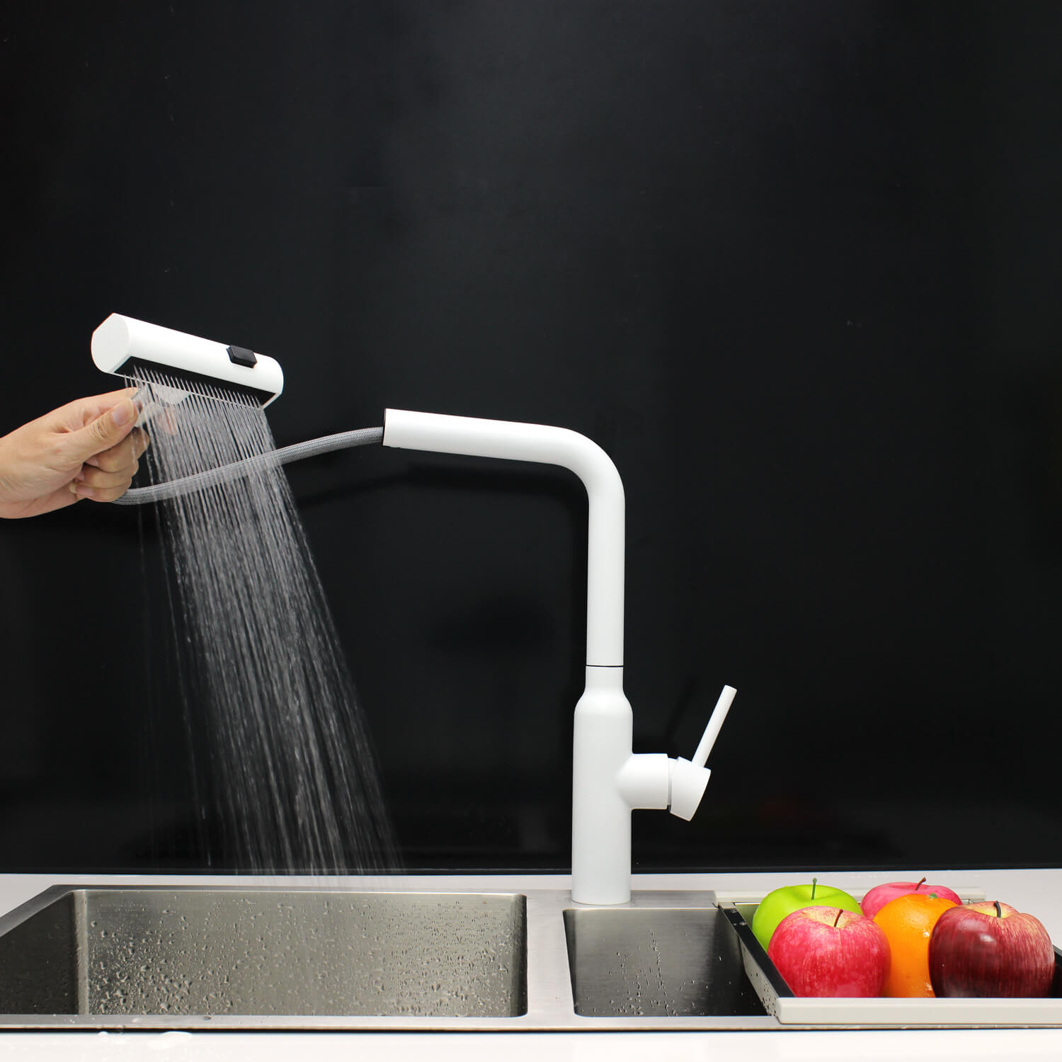 stainless steel single handle 3 way faucet