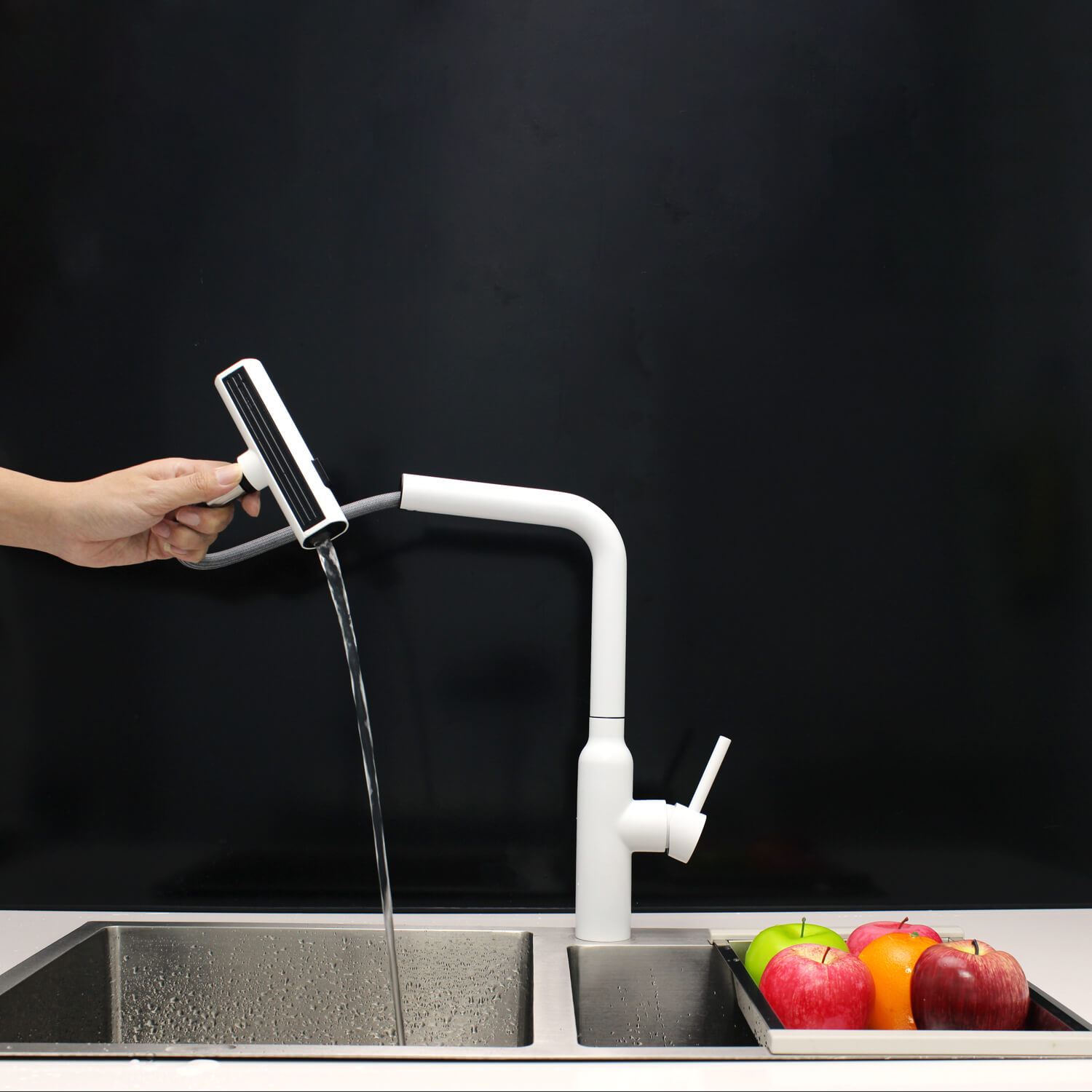 lead free stainless pull out faucet
