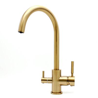 Golden Color Triflow Taps for RO System 