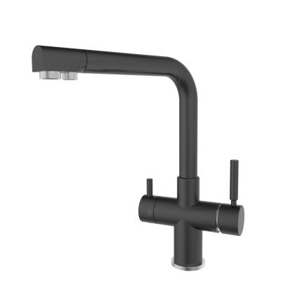 Matt Black 5 Way Faucet Chilled And Soda Filter Water Tap